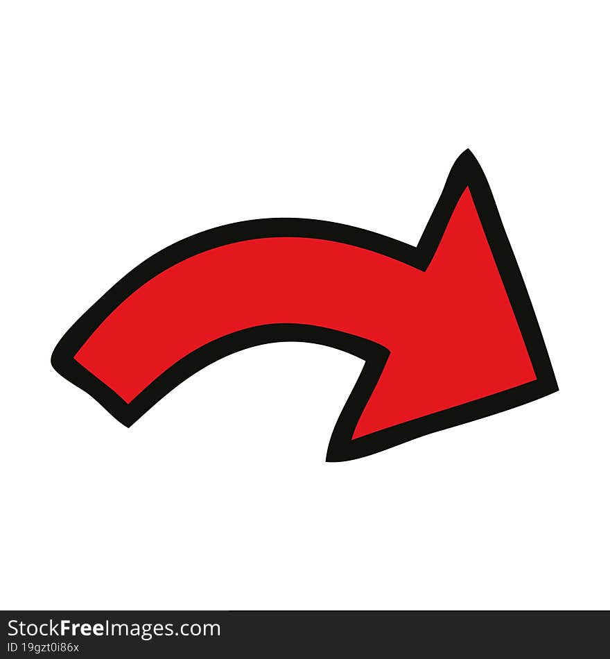 Cute Cartoon Directional Arrow