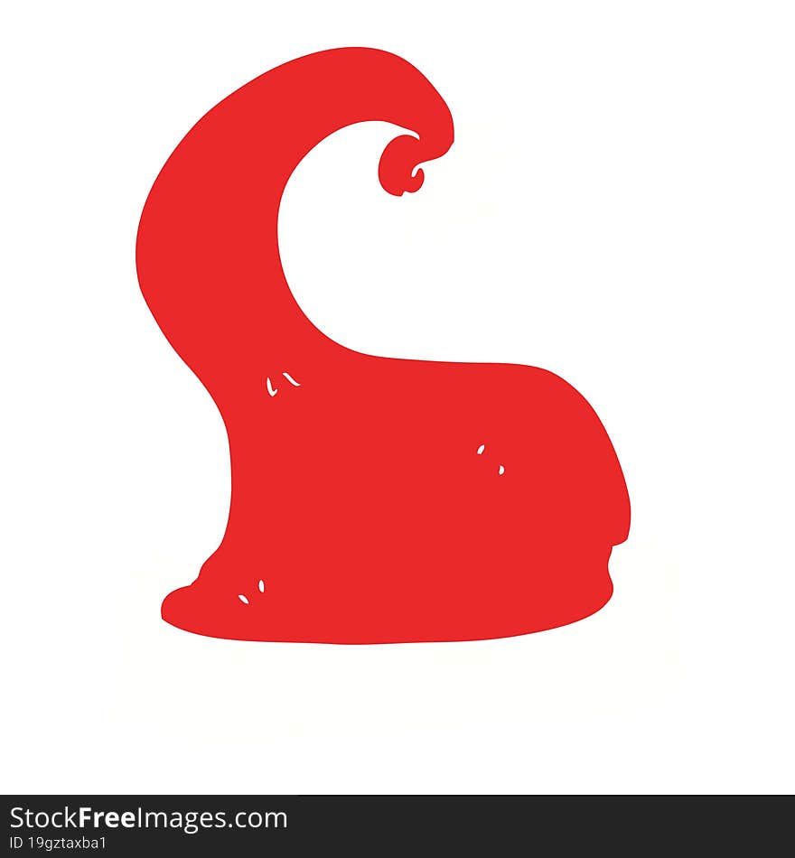 flat color illustration of santa claus hat. flat color illustration of santa claus hat