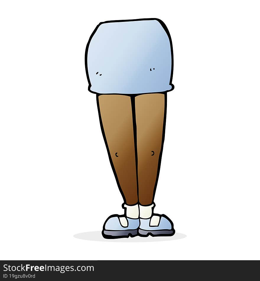 cartoon female legs