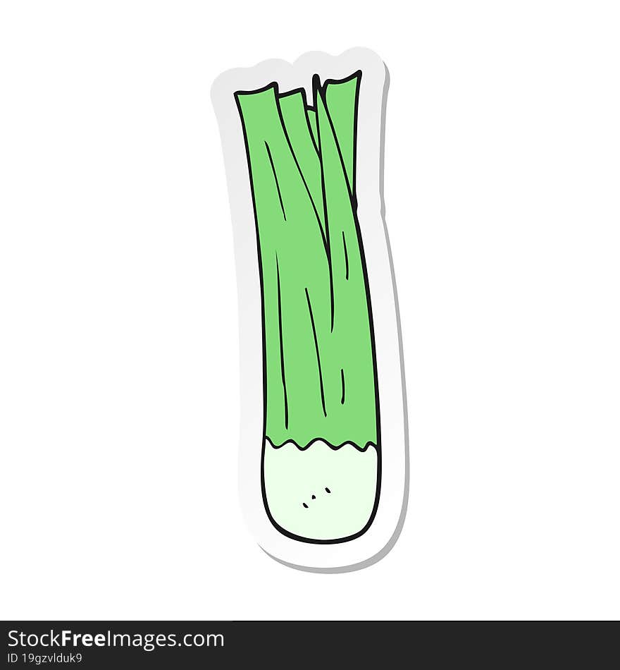 sticker of a cartoon leek