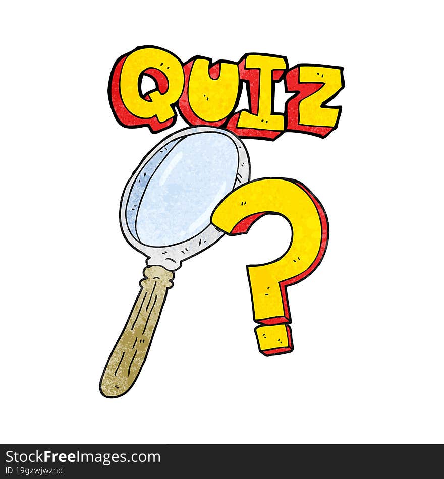 Textured Cartoon Quiz Symbol