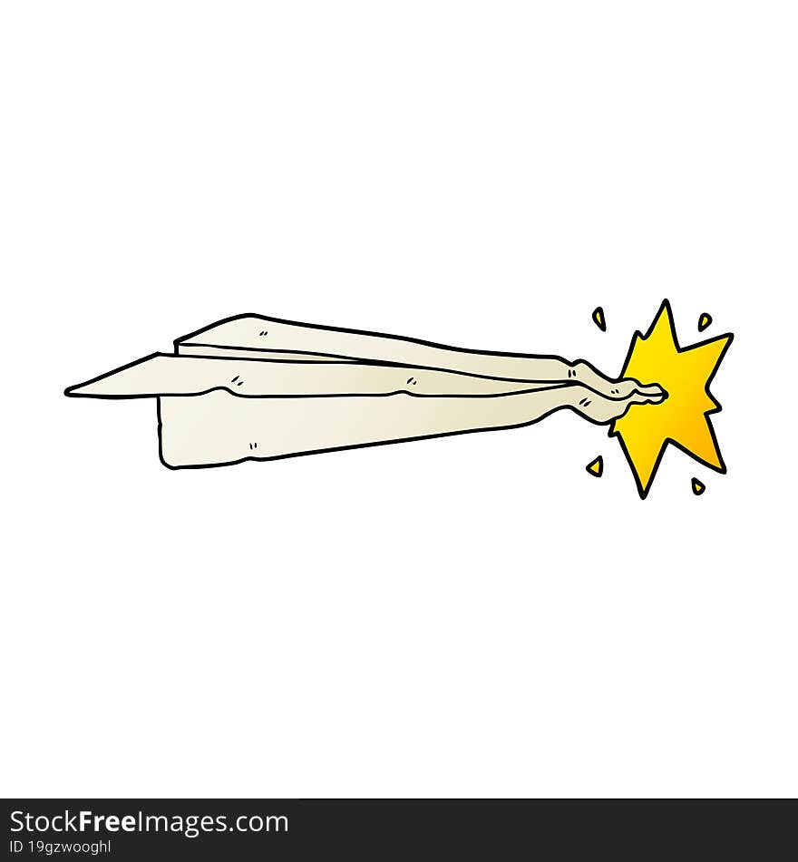 cartoon paper airplane. cartoon paper airplane