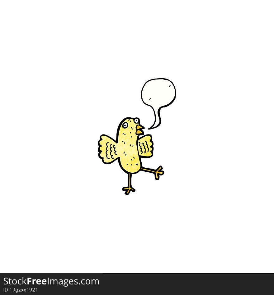 cartoon tweeting bird