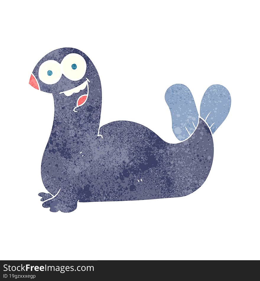 Retro Cartoon Seal