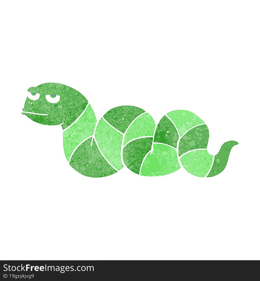 Retro Cartoon Bored Snake