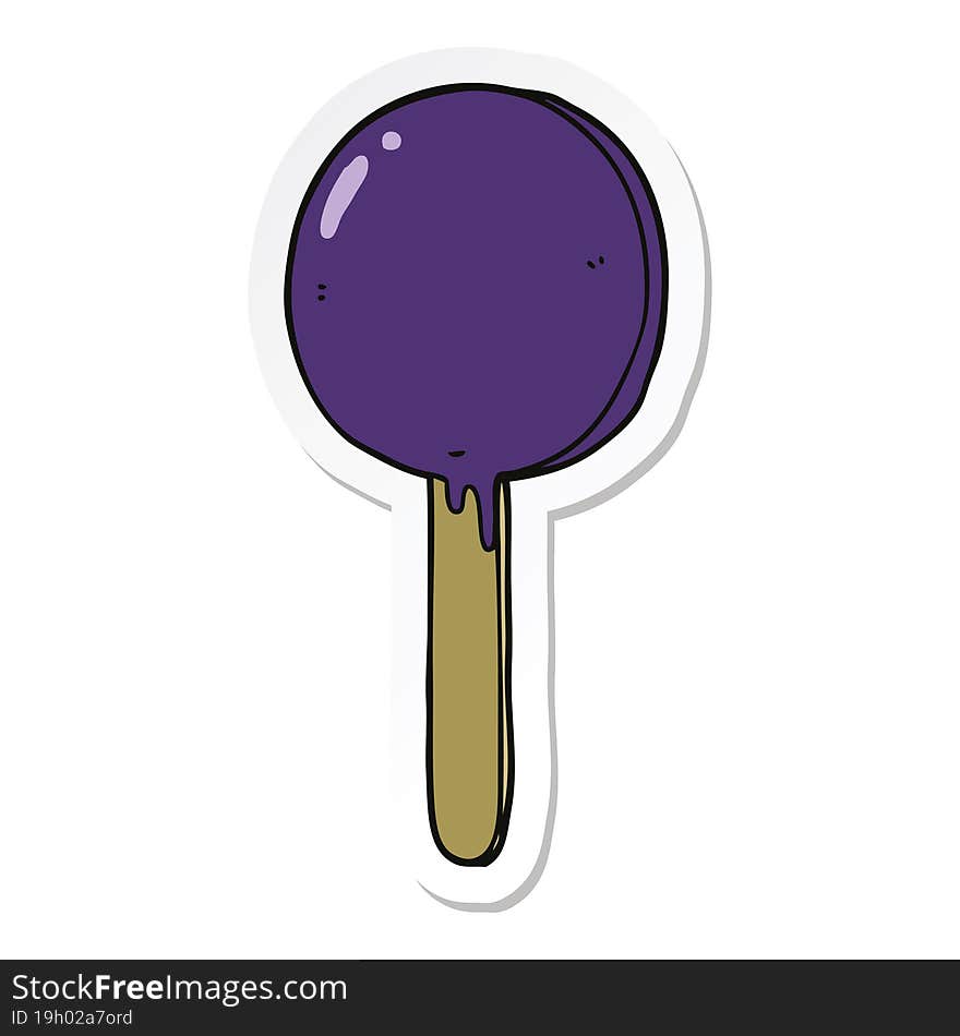 sticker of a cartoon lollipop