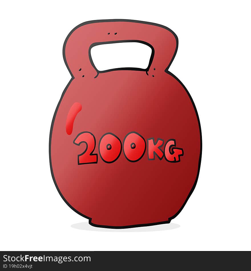 cartoon 200kg kettle bell