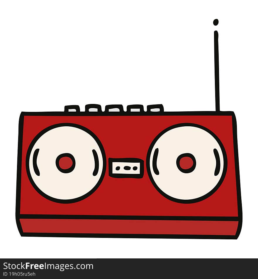 cute cartoon of a stereo. cute cartoon of a stereo