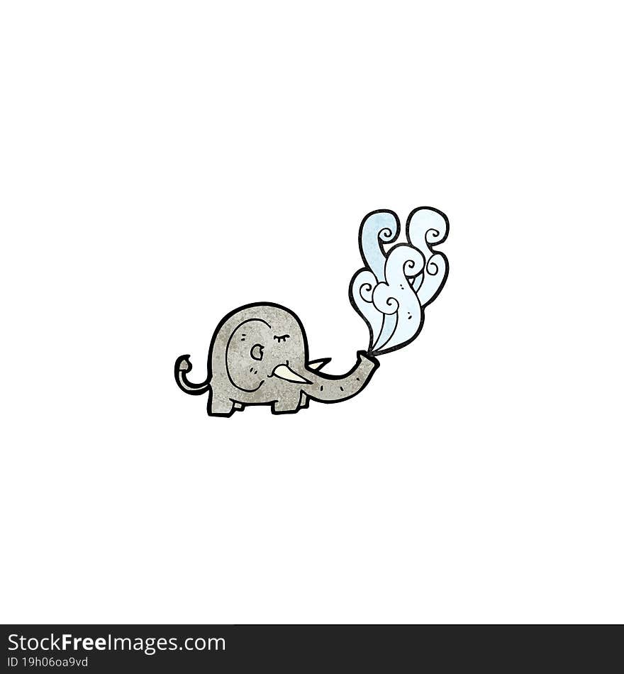 elephant squirting water cartoon