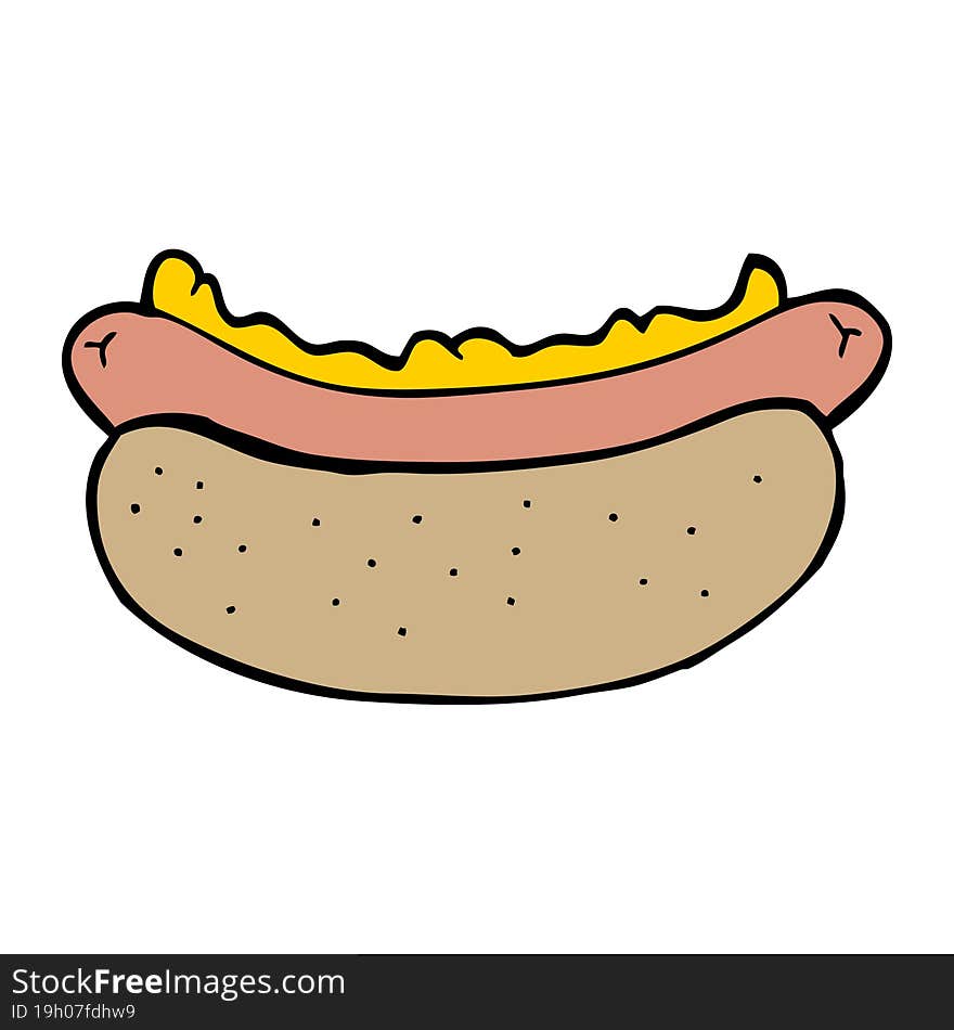 cartoon hotdog