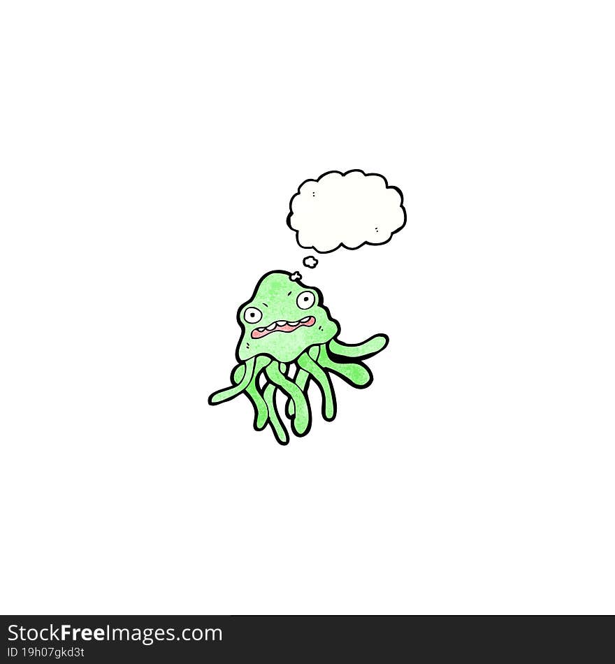 cartoon nervous jellyfish