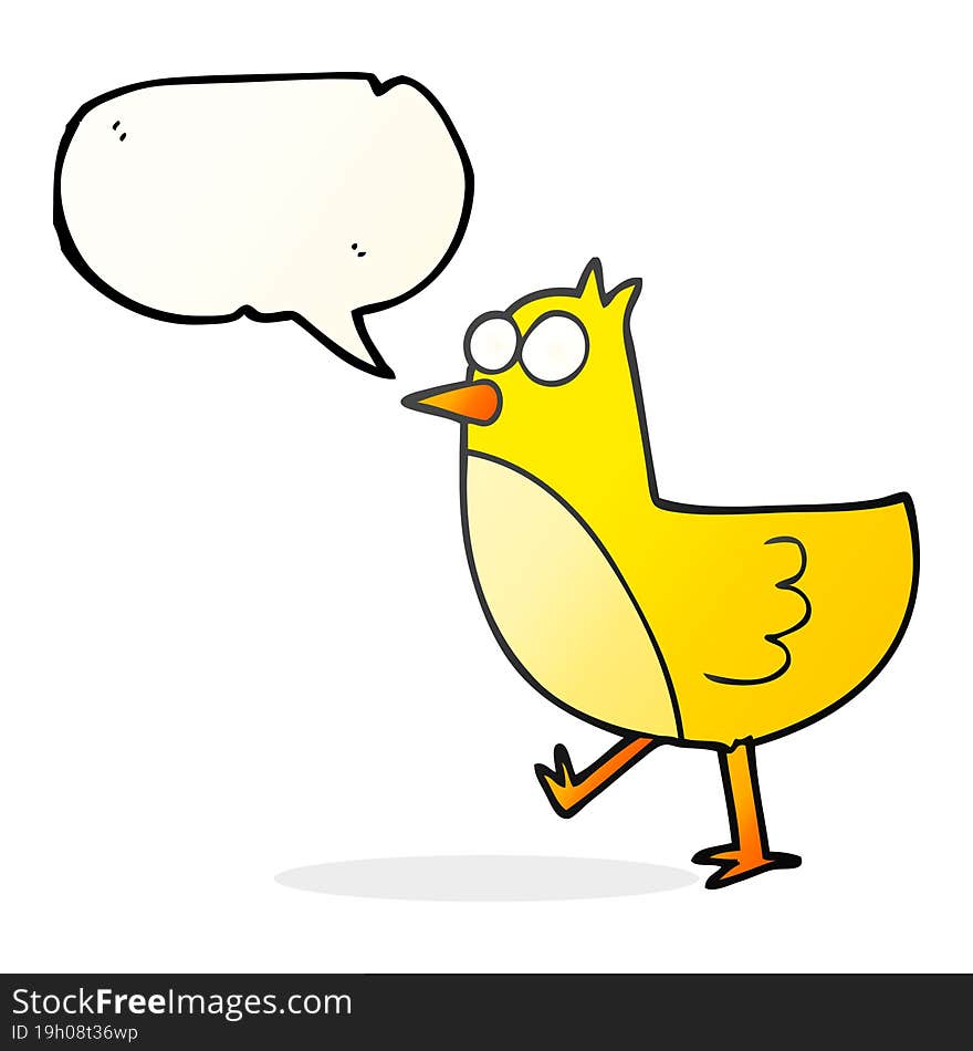 Speech Bubble Cartoon Bird