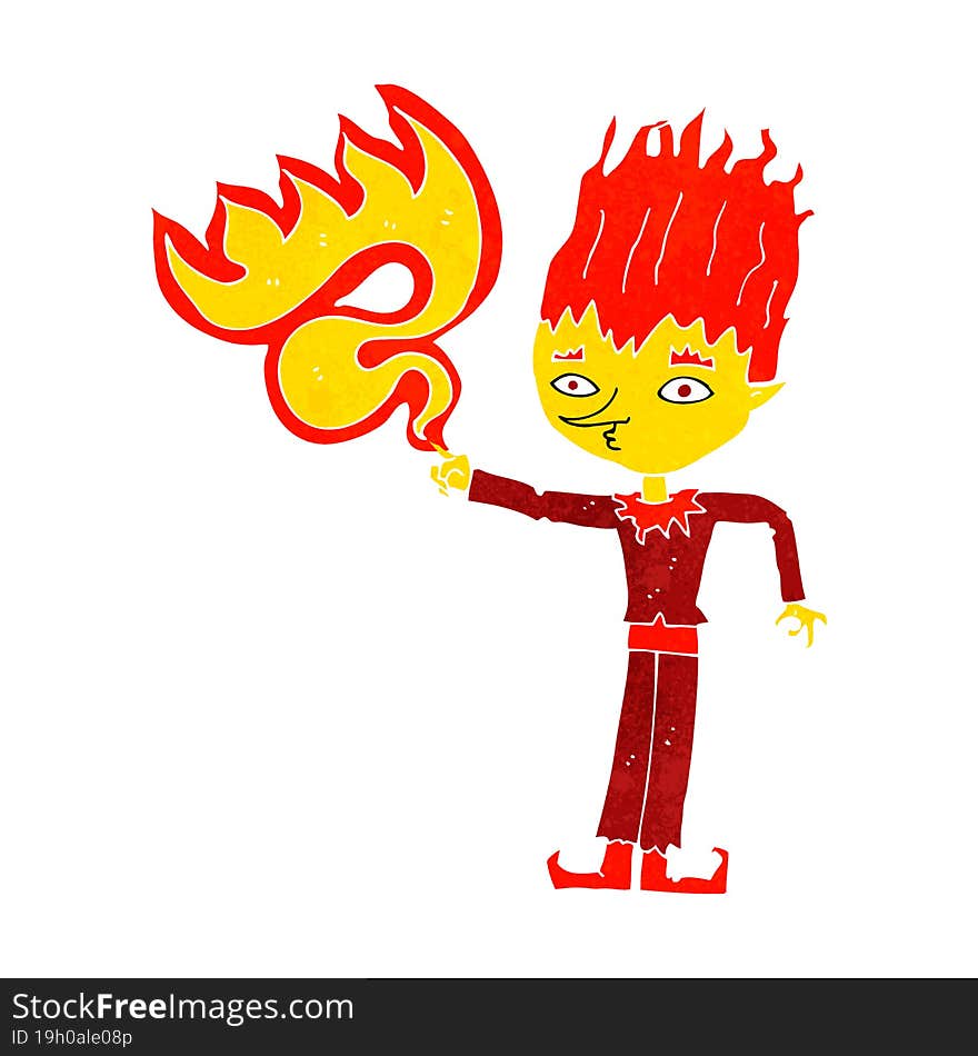 fire spirit cartoon