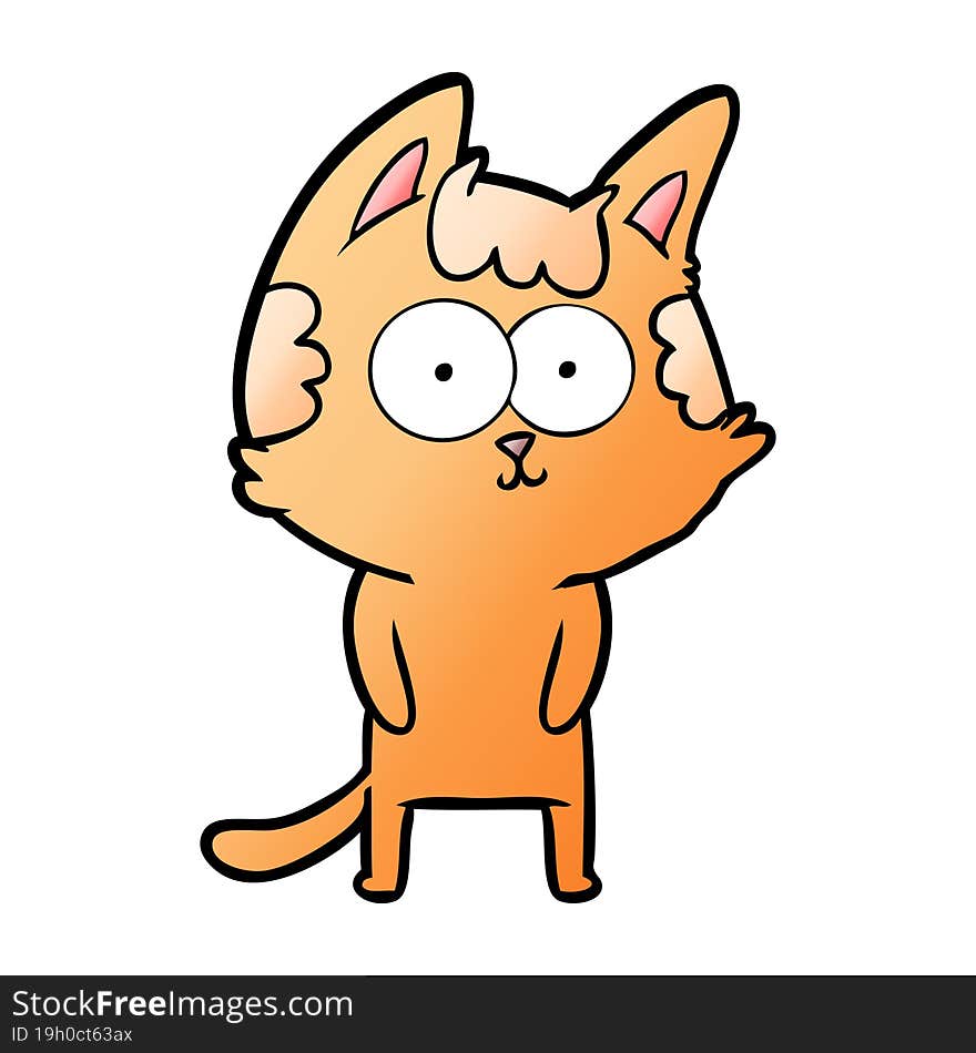 happy cartoon cat. happy cartoon cat