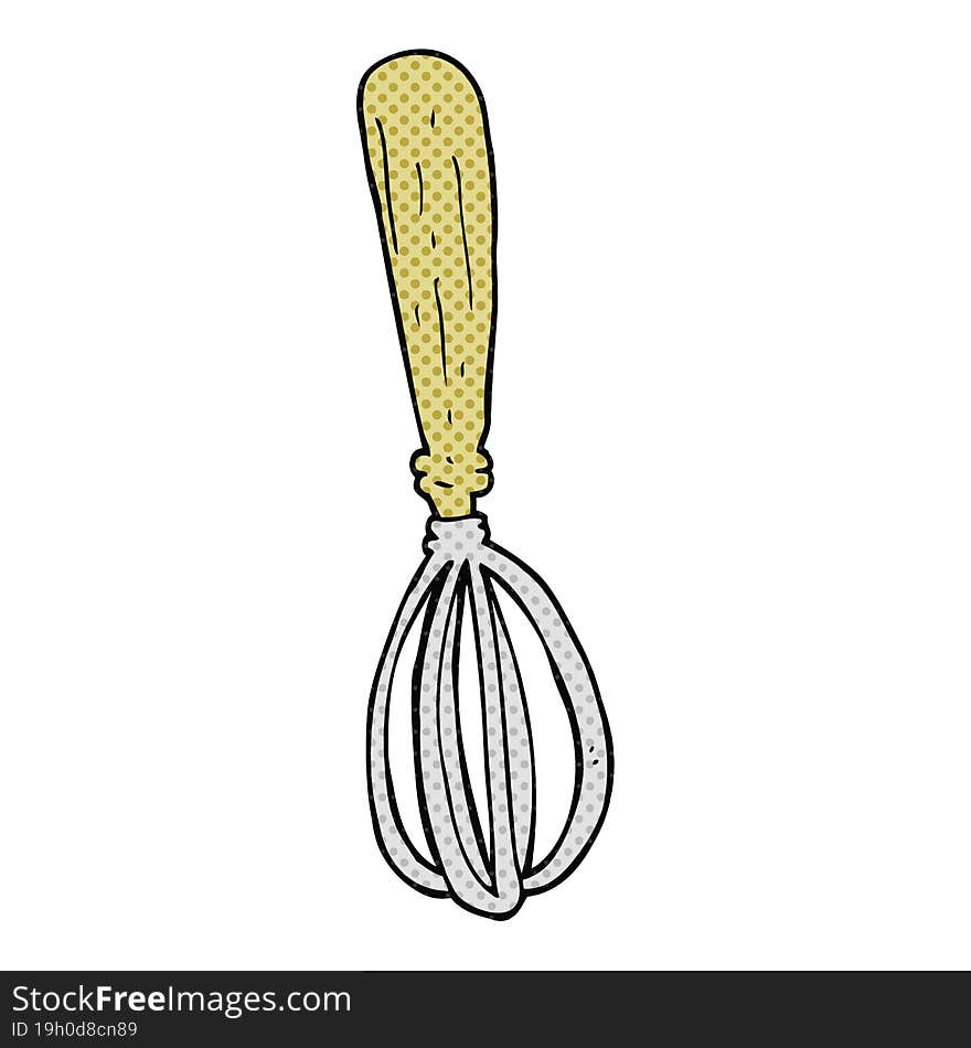 freehand drawn cartoon whisk