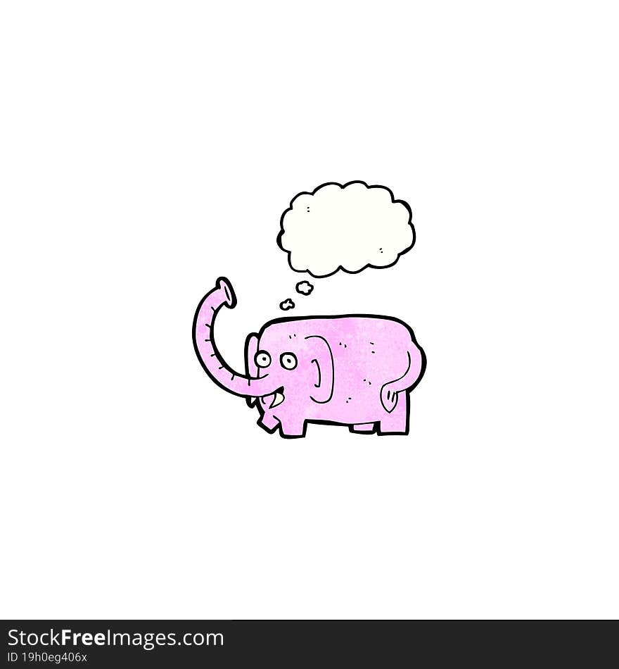 Cartoon Pink Elephant