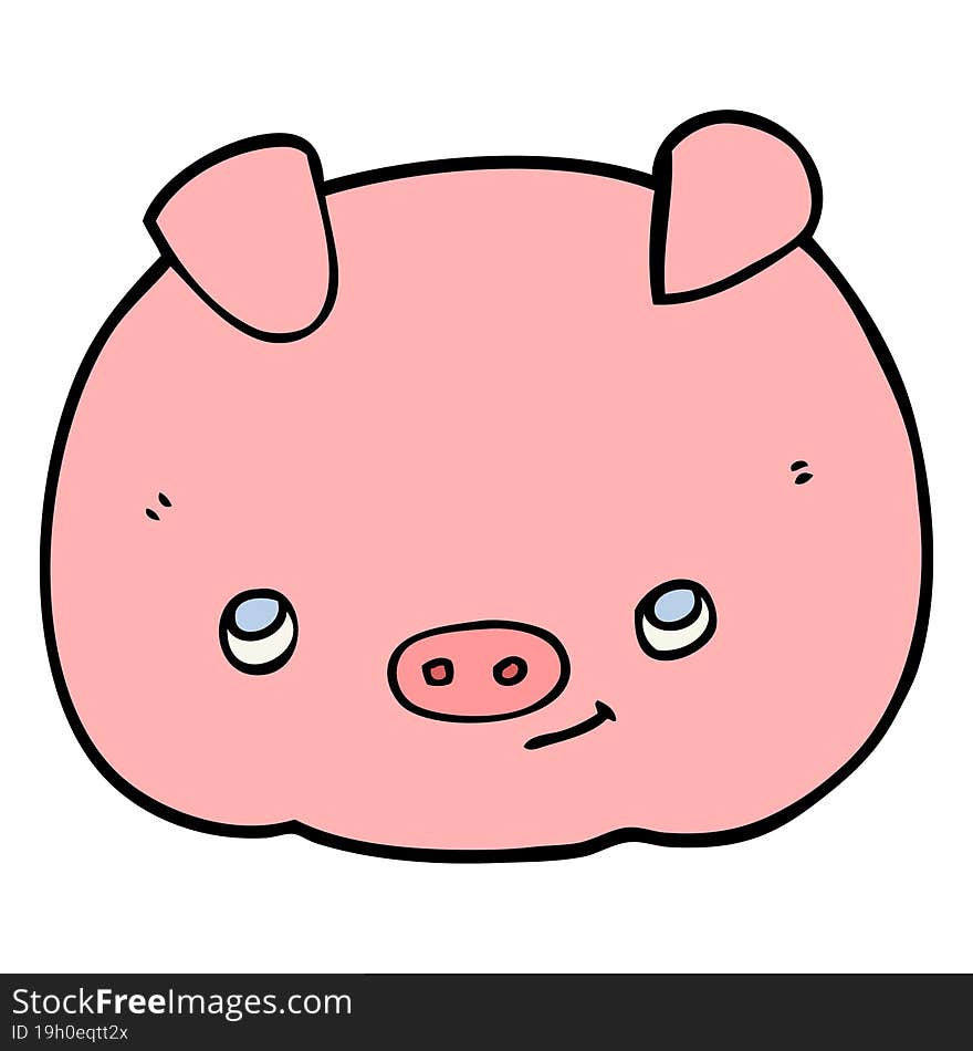 cartoon happy pig