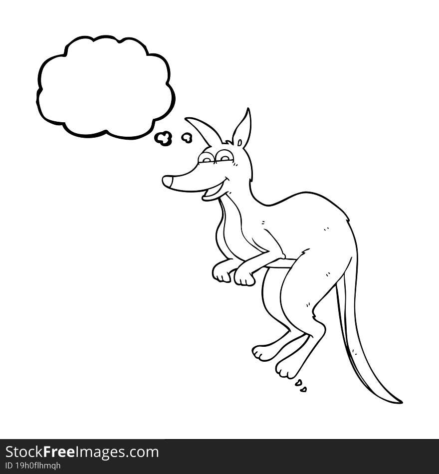 Thought Bubble Cartoon Kangaroo