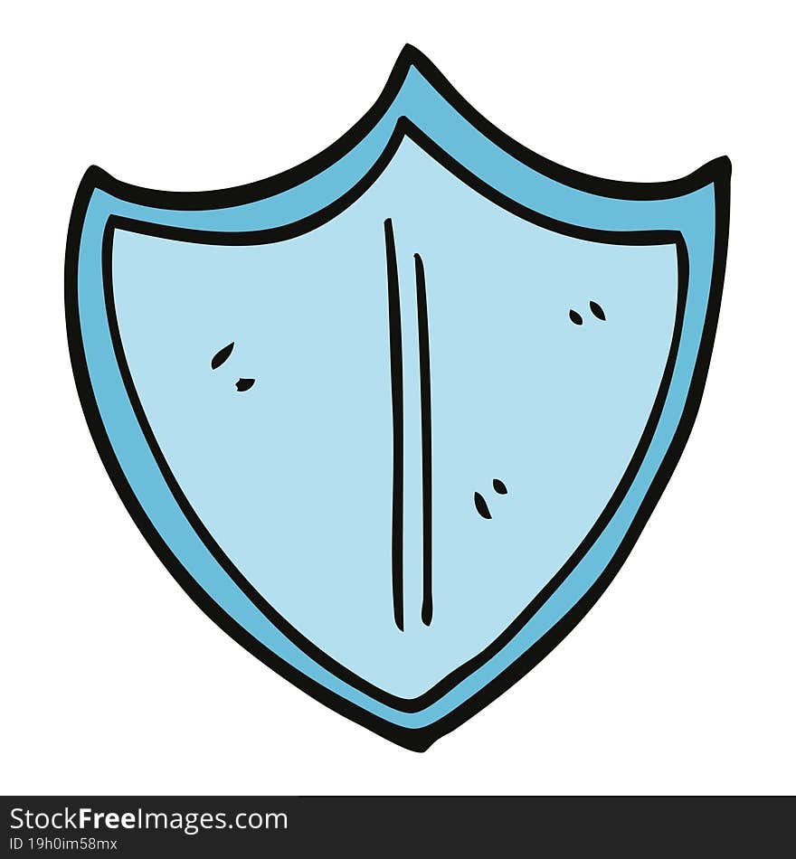 cartoon doodle shield