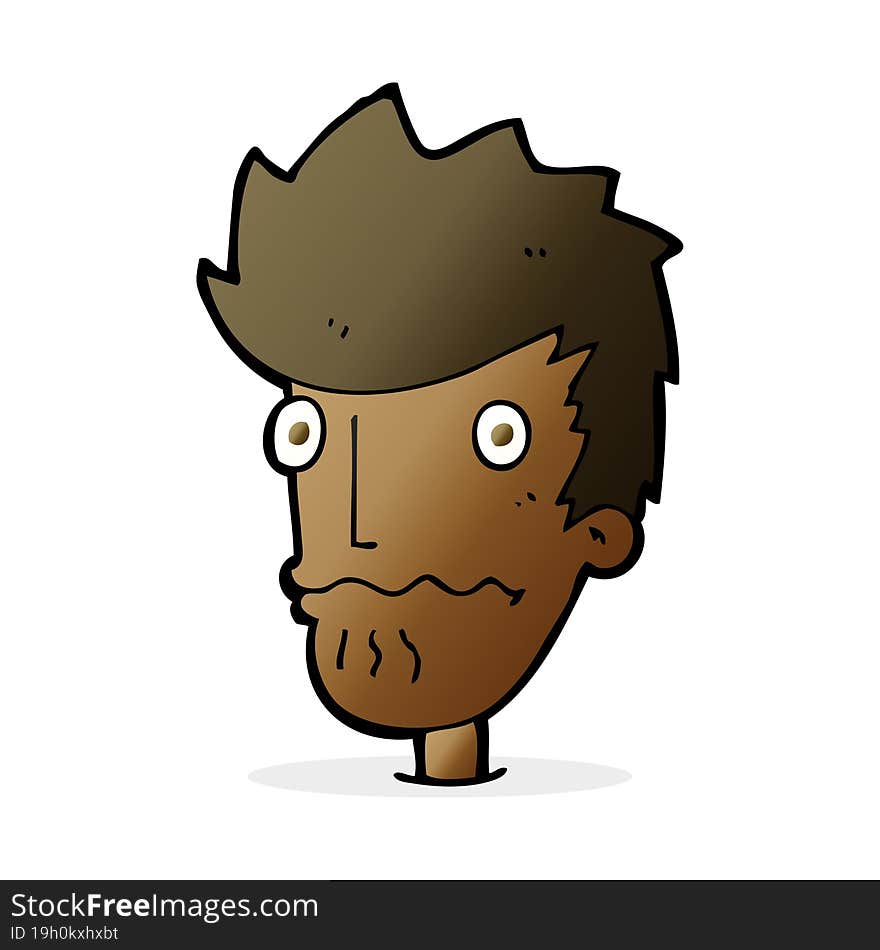 cartoon nervous man