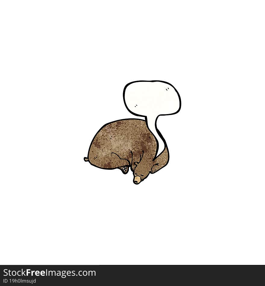 cartoon hibernating bear