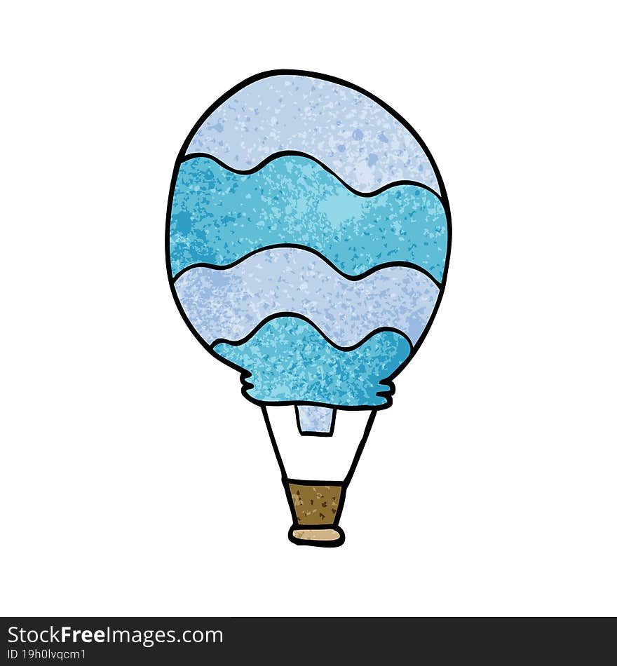 cartoon doodle hot air balloon