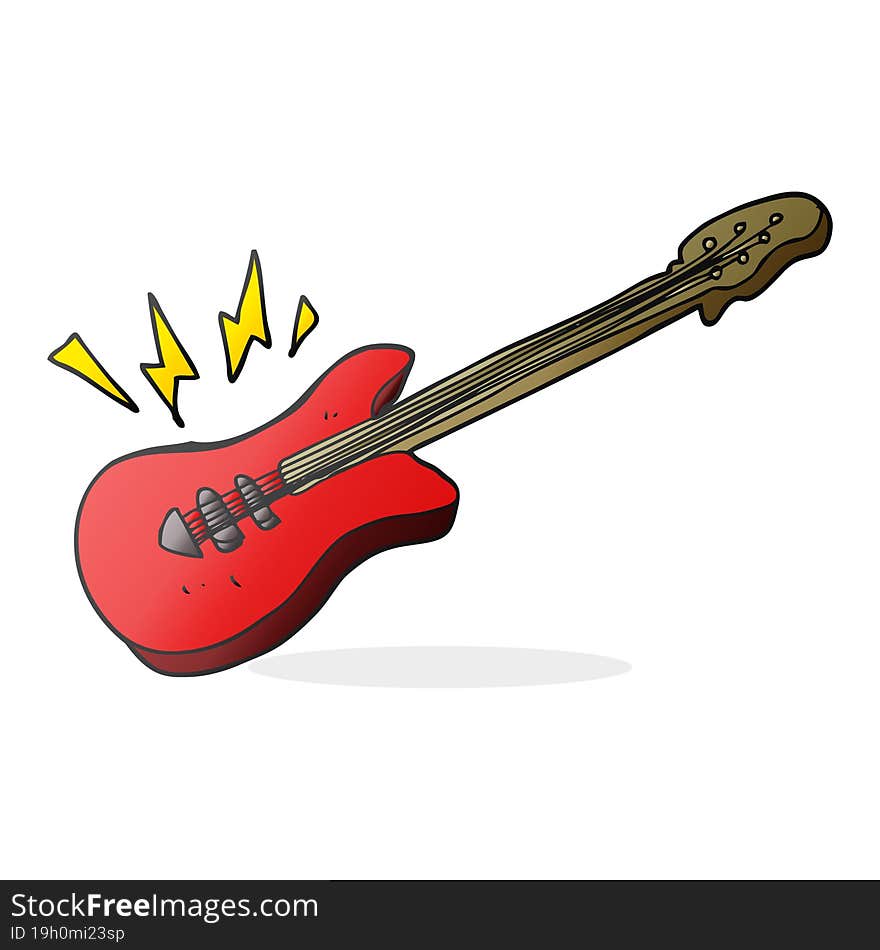 cartoon electric guitar