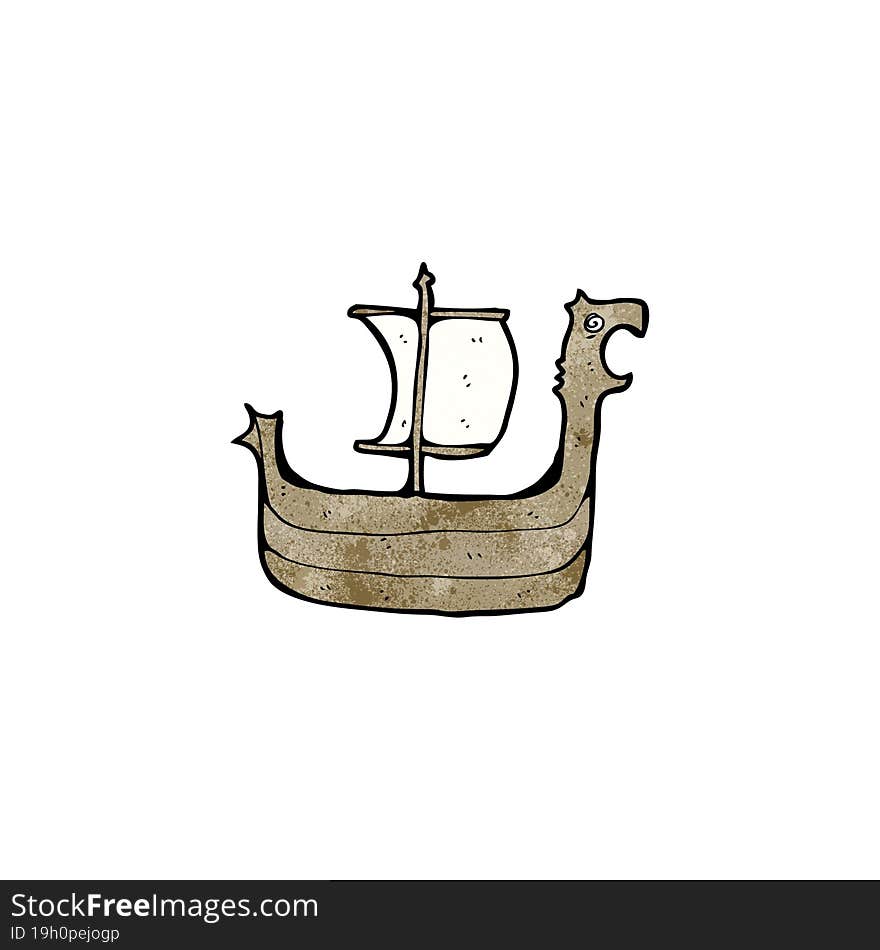 Cartoon Viking Ship