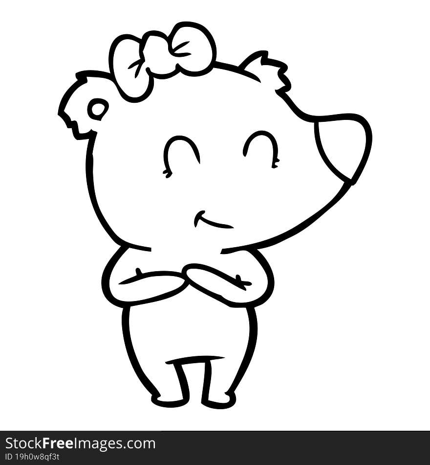 female bear cartoon. female bear cartoon