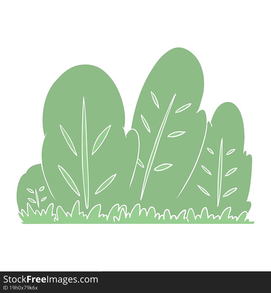 flat color style cartoon hedge