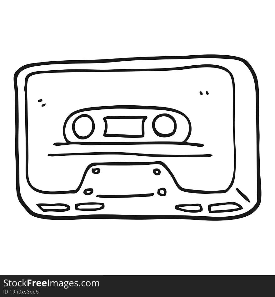 cartoon old tape cassette