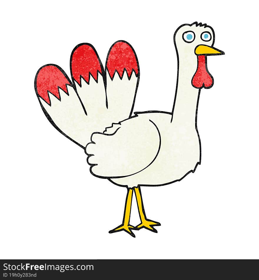 textured cartoon turkey