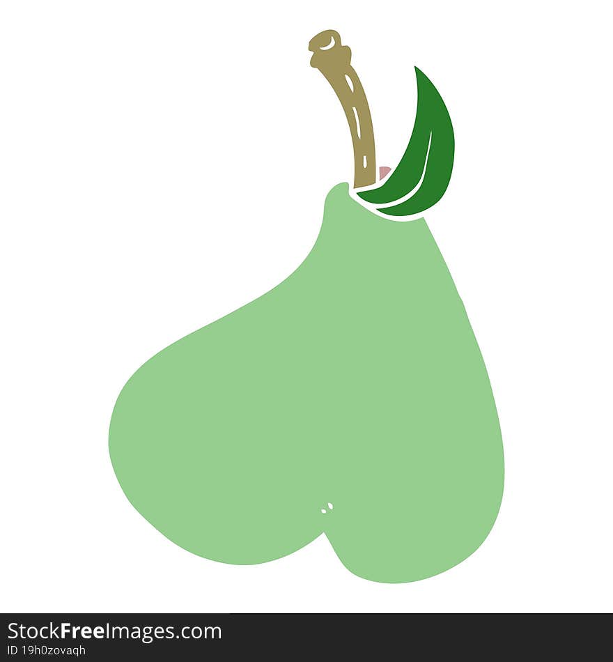 cartoon doodle healthy pear