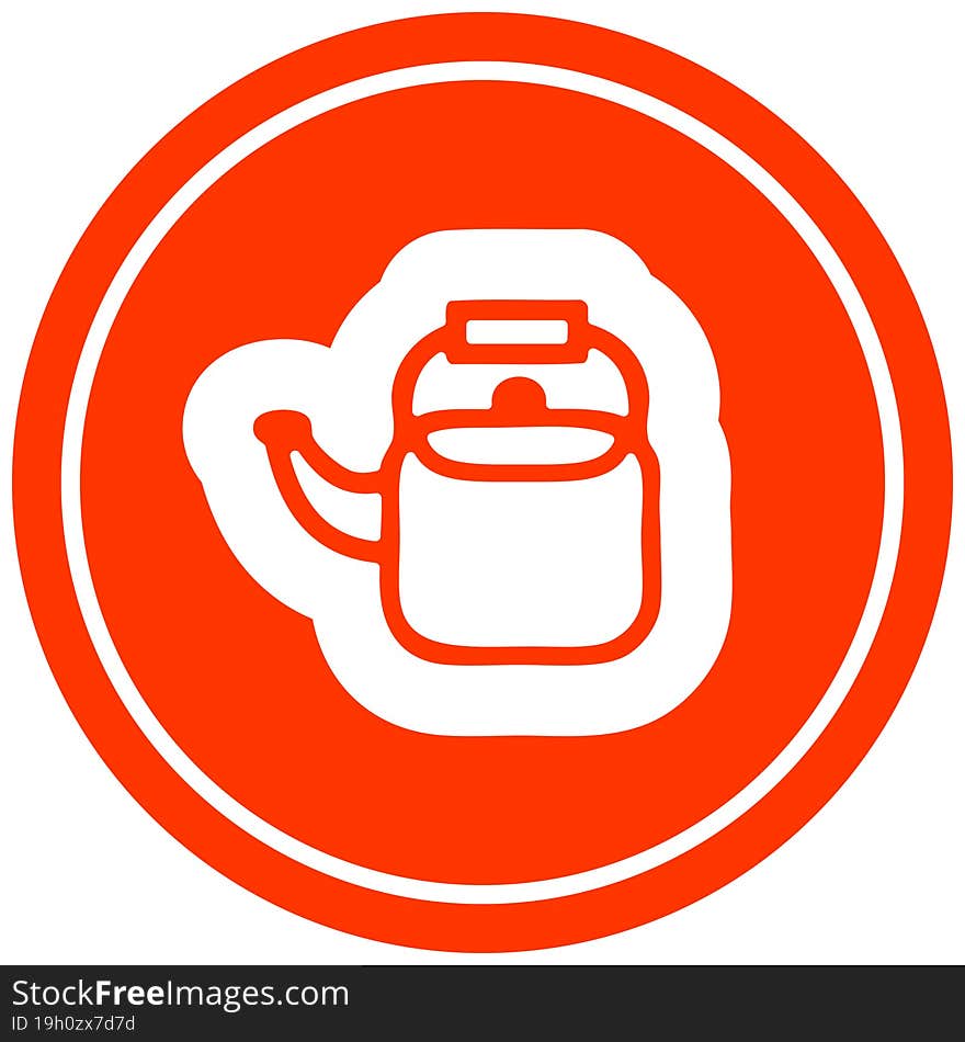 kitchen kettle circular icon