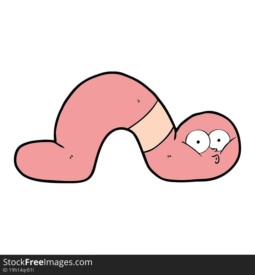 cartoon worm. cartoon worm