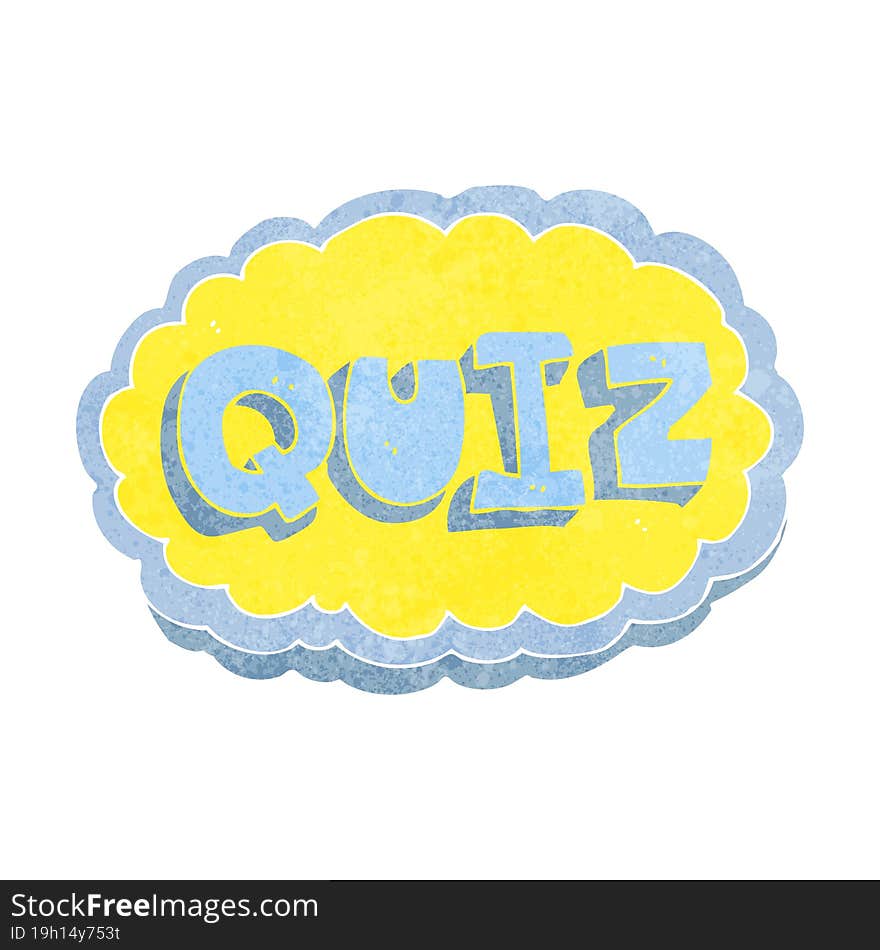 cartoon quiz sign