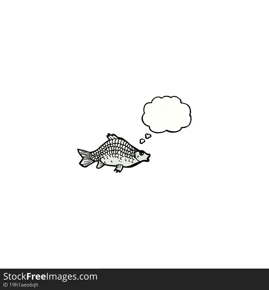 Cartoon Fish With Thought Bubble