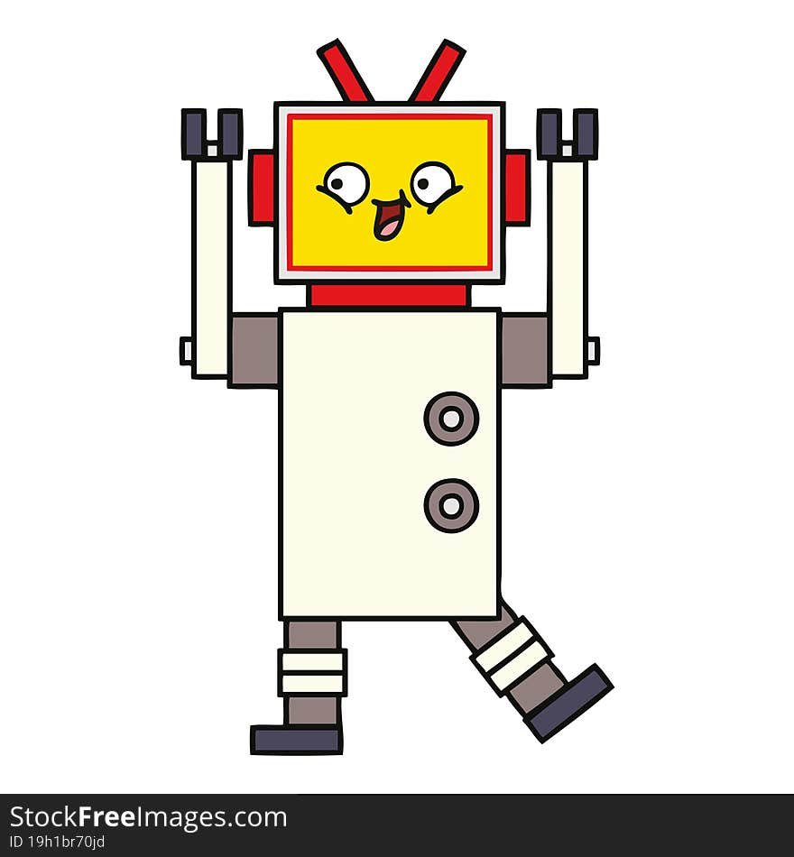 cute cartoon of a robot. cute cartoon of a robot