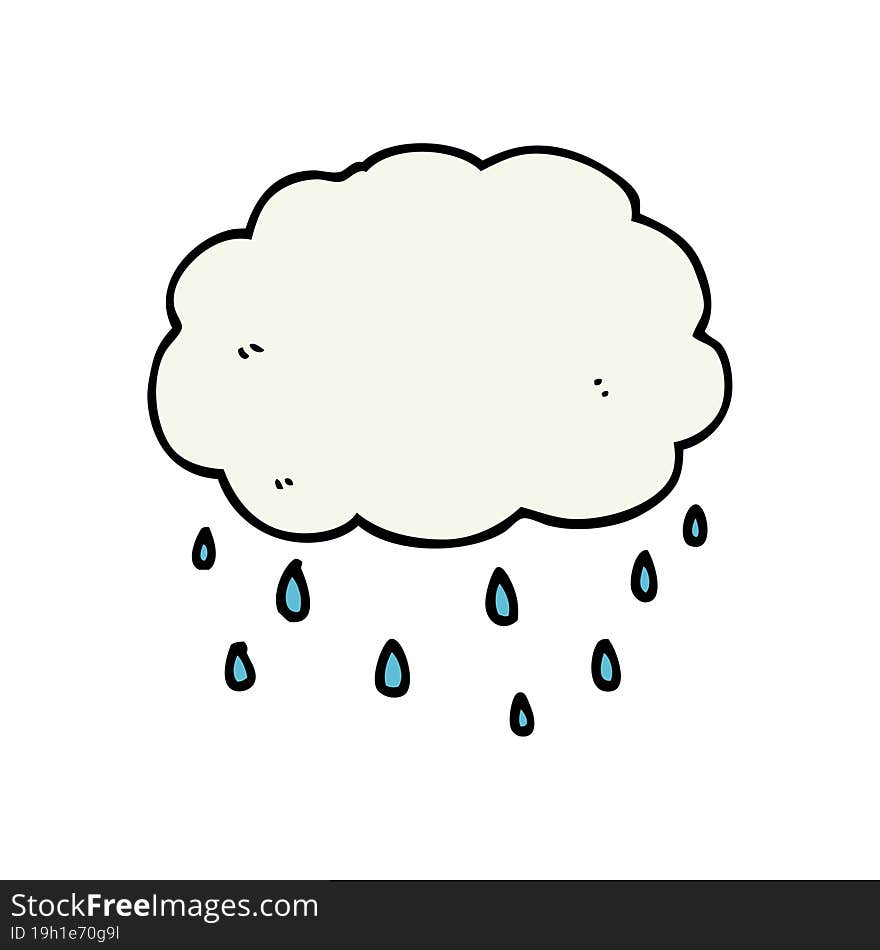 cartoon rain cloud