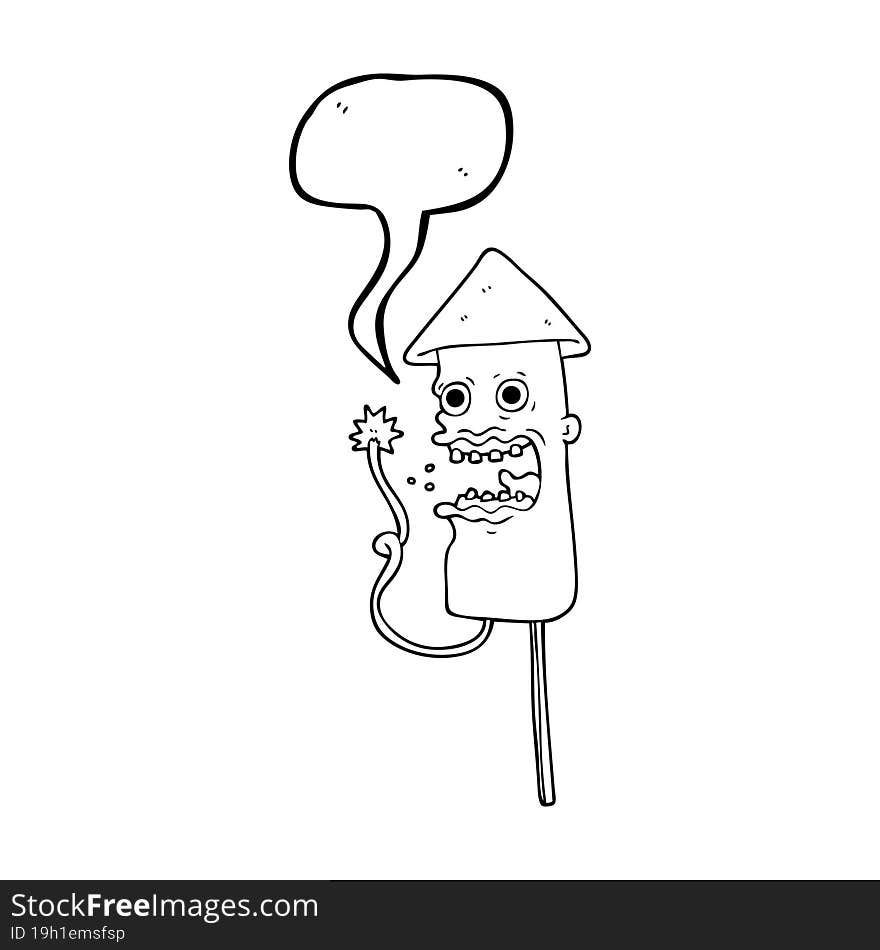 speech bubble cartoon screaming firework