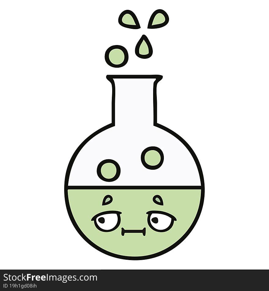 Cute Cartoon Test Tube