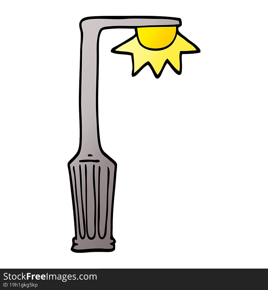 vector gradient illustration cartoon lamp post