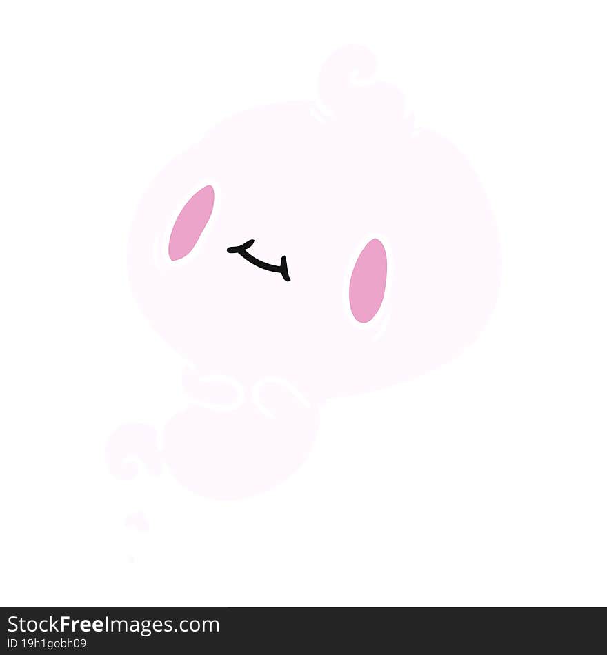 Cartoon Of A Kawaii Cute Ghost