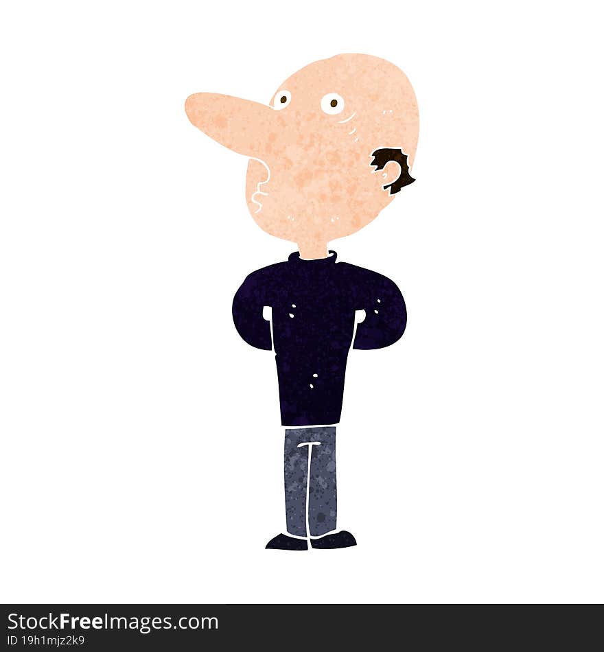 Cartoon Balding Man