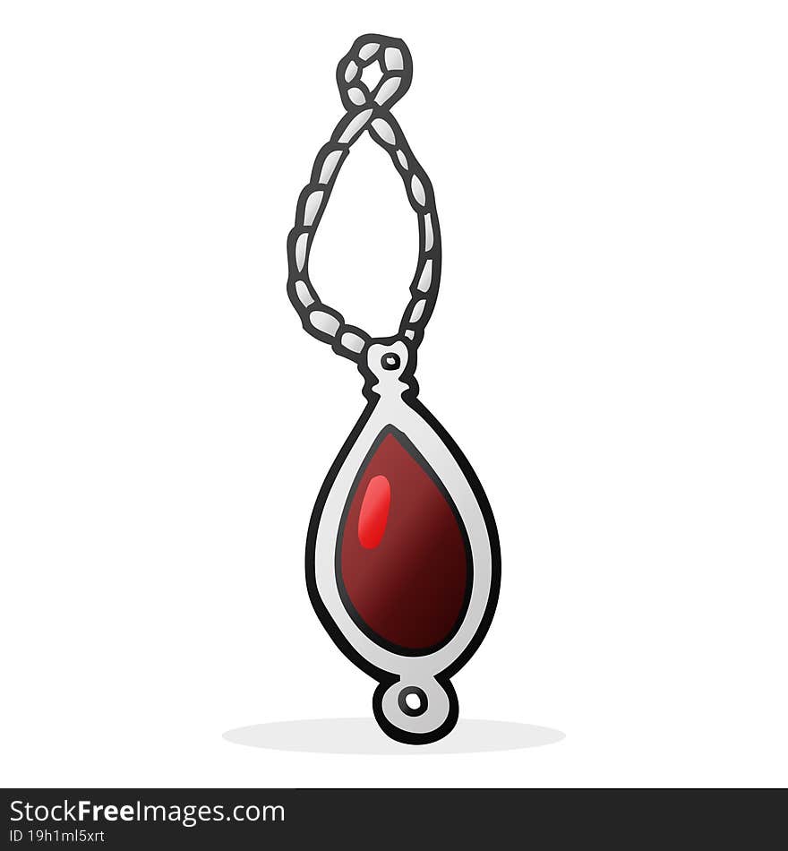 cartoon red pendant