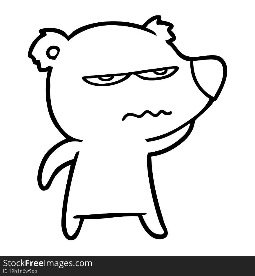 angry bear cartoon. angry bear cartoon