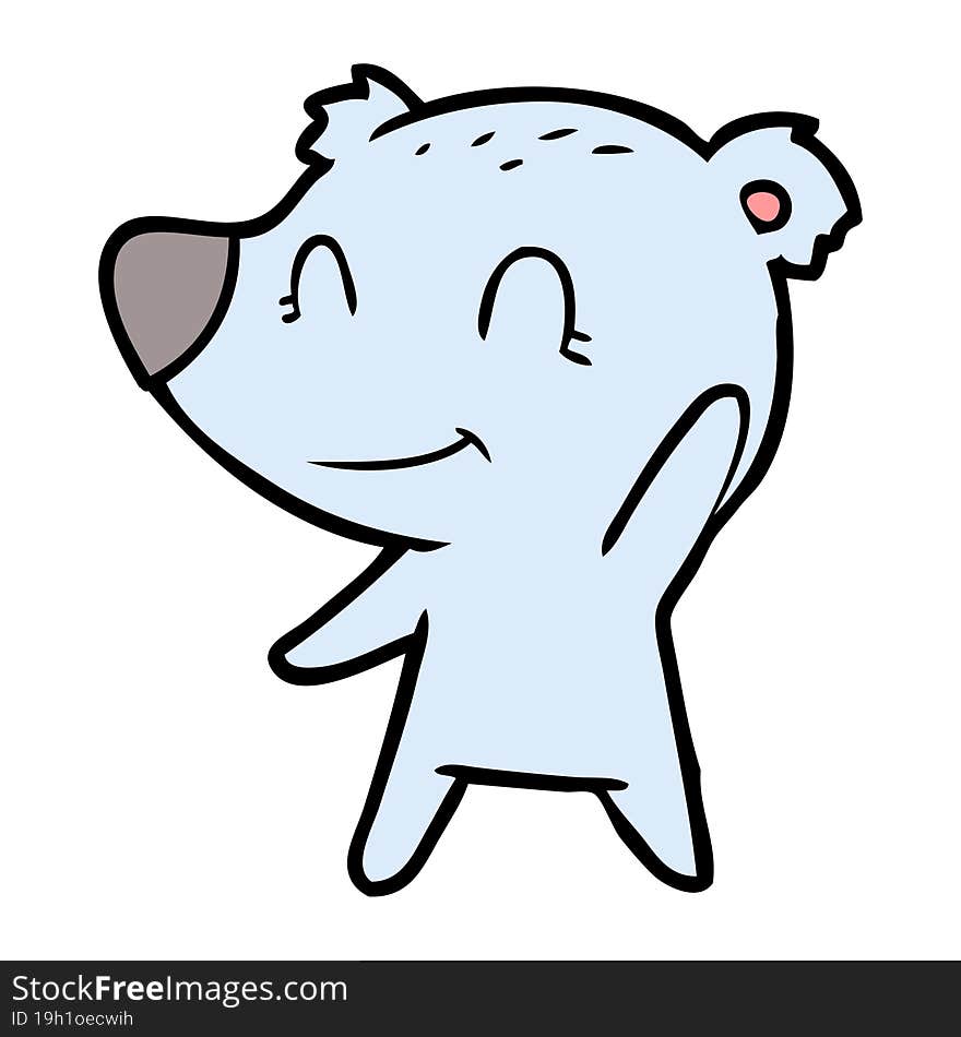 friendly bear cartoon. friendly bear cartoon