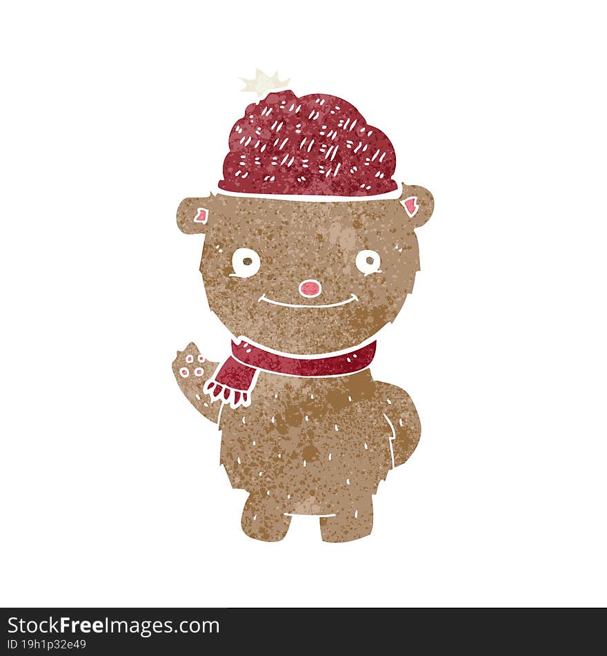 cartoon bear in hat