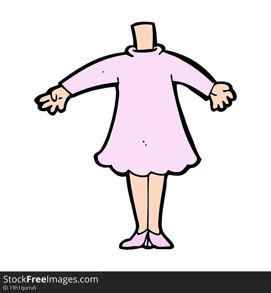 Cartoon Female Body (add Photos Or Mix And Match Cartoons