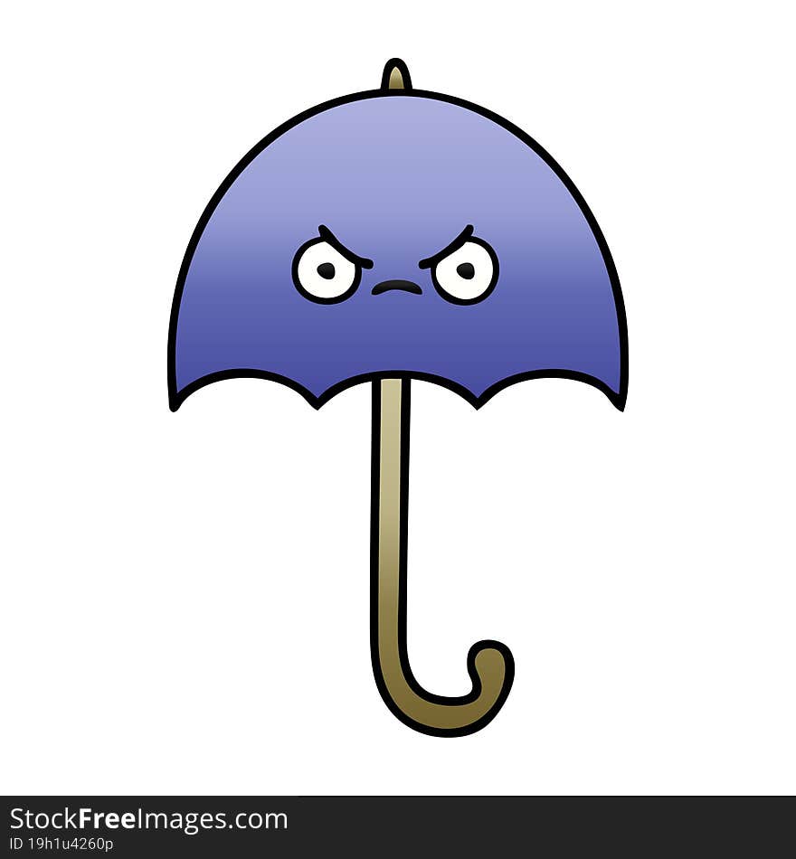 gradient shaded cartoon umbrella